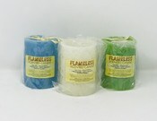 Wholesale - FLAMELESS LED CANDLE ASST COLORS, UPC: 694202201565